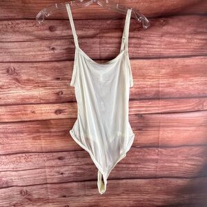 NWT Skims sheer thong bodysuit‎ bone color  size 2X